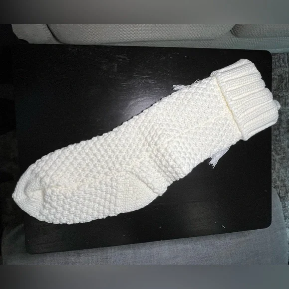 Cozy Knit Cream Christmas Stocking - Picture 2 of 4